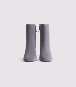 Reiss Women's Ruby Suede Block Heel - Pale Grey -Madam Clothing Store ea532463 a103 4efb bf64 bacfae6cbda6