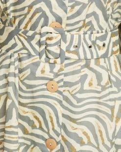 Oxford Women's Peony Grey Animal Print Dress - Grey/Ecru -Madam Clothing Store ea73ec514ea040aec848874da145f99b