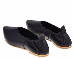 Lizza Women's Foldable Genunie Leather Ballerina Flats - Black -Madam Clothing Store eac694fa 3327 48b3 b9b7 800df6a41c53