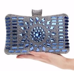 Beakey Women Geometric Diamante Evening Party Clutch Bags-Blue -Madam Clothing Store ec92e5fcf46ba0dfc48632538e33dfdb