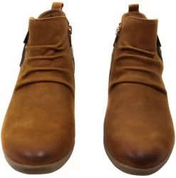 Planet Shoes Callista Womens Comfortable Low Heel Leather Ankle Boots - Almond -Madam Clothing Store ede4b715b1d7b4a65d1390c8365e10de