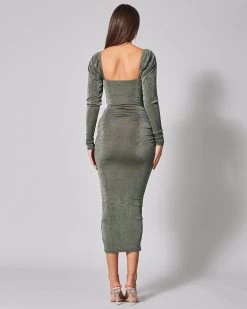 BWLDR Women's Charlie Long Dress X Kristina - Dusty Olive 10 BWLDR Women's Charlie Long Dress X Kristina - Dusty Olive -Madam Clothing Store edf56b367e6021e46caed6aa2a962b2a