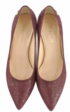 BOSCCOLO Women's Leather Spike Heels Plum -Madam Clothing Store ef496888bd3ede7f0acbcbaaf810c2d9