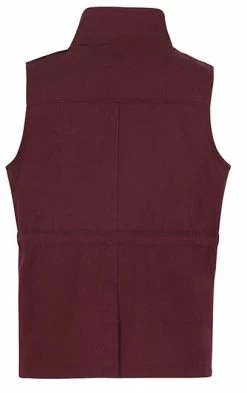 Womens Lightweight Sleeveless Military Anorak Cargo Vest No Hood-Wine Red -Madam Clothing Store eff4989ccf0a241801e9247564748ad1