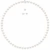 Love In Saint Germain Women's Pearl Necklace And Earrings Set 7-8 Mm - White Gold -Madam Clothing Store eff62220 8d2a 4c47 b1c0 8a54cff6f854