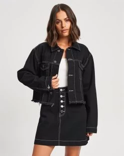 CALLI Women's Tia Denim Jacket - Washed Black