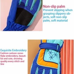 Beakey Insulated Winter Cold Weather Kids Ski Gloves Waterproof Windproof-DarkBlue -Madam Clothing Store f29f1ac32435ab3f4224d0e42fabd79d