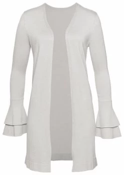 Urban Fluted Cuff Cardigan Silver