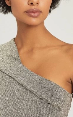Reiss Women's Lordes Metallic Knit One - Silver -Madam Clothing Store f42e956c 33bf 42b2 a9c7 91ec0294dfee