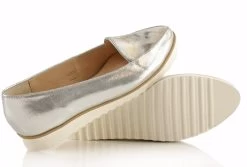 BOSCCOLO Women's Leather Moccasins Silver -Madam Clothing Store f5eccd6507ce95dcb232978ed2949c89