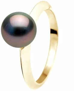 Love In Saint Germain Women's Tahitian Pearl Ring 8-9 Mm - Yellow Gold