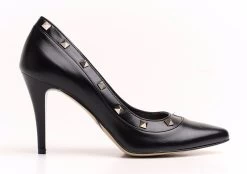 BOSCCOLO Women's Leather Heels High Black With Studs -Madam Clothing Store fa763f99 fcd0 4858 b613 aa16ce74bb38