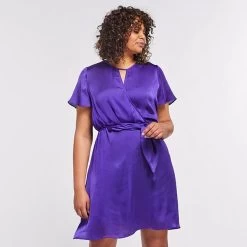 Estelle Women's Matilda Satin Dress-Violet
