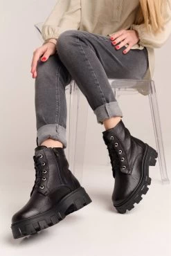 BOSCCOLO Woman's Leather Boots Black -Madam Clothing Store fb0d07d0 b61a 47f1 be7e d23775a0b26d