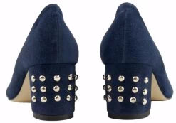 BOSCCOLO Women's Leather Pumps Navy Blue Suede -Madam Clothing Store fb3aa553da662b3c510018fe11834bc8