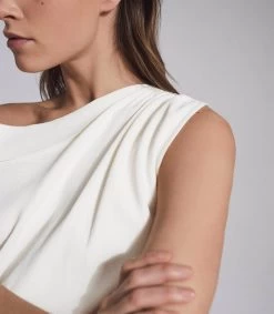 Reiss Women's Mila Drape Shoulder Tops - Ivory -Madam Clothing Store fd19d935d7a55a8a9cc62cc9f98681f1