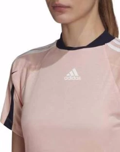 Adidas Womens Pink Aeroready Everyday Active Training Tee T-Shirt -Madam Clothing Store feaa6be90ecc07ad3319132199de3aa8