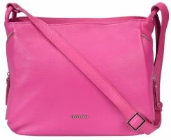 BOSCCOLO Women's Leather Fuchsia Shoulder Bag