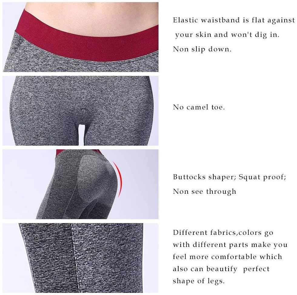 Workout Leggings Yoga Pants, Gym Athletic Tights For Women Mid Waist Seamless Running Sports Deep Gr 8 Workout Leggings Yoga Pants, Gym Athletic Tights For Women Mid Waist Seamless Running Sports Deep Gr - Image 6