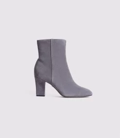 Reiss Women's Ruby Suede Block Heel - Pale Grey
